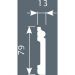 Плинтус потолочный Cosca Decor (Коска) PX002, 79х13, 2000 мм, Белый Экополимер