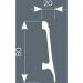 Плинтус потолочный Cosca Decor (Коска) PX018, 80х20, 2000 мм, Белый Экополимер