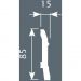 Плинтус потолочный Cosca Decor (Коска) PX020, 85х15, 2000 мм, Белый Экополимер