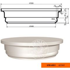 Колонна составная для фасада Lepninaplast (Лепнинапласт), Капитель, 535х130х535 мм, Пенополистирол, КЛВ-405/1 FULL