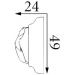 Молдинг Прима Лепнина (Prima Lepnina) МД8, 620х24х49 мм