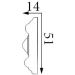 Молдинг Прима Лепнина (Prima Lepnina) МД9, 500х14х51 мм