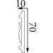 Молдинг Прима Лепнина (Prima Lepnina) МД67, 730х10х70 мм