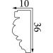 Молдинг Прима Лепнина (Prima Lepnina) МД93, 500х10х36 мм