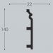 Плинтус напольный Bello Deco (Белло Деко) XPS BD П9 2000х22х140 мм, 00-00004618
