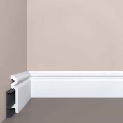 Плинтус напольный с монтажной планкой Bello Deco (Белло Деко) XPS BD П14 МП 2000х19х90 мм, Белый 00-00108101