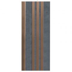 Декоративная панель My step (Май Стэп) Wall panels Темно-серый с вставками оттенка шампань 2900х123,7х12 мм, MSP112 шт.