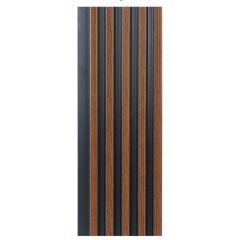 Декоративная панель My step (Май Стэп) Wall panels Коричневый с черными вставками 2900х122х12 мм, MSP103 шт.