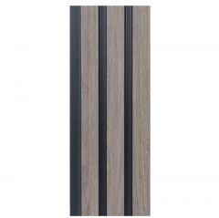 Декоративная панель My step (Май Стэп) Wall panels Светло-серый с черными вставками 2900х121,5х12,5 мм, MSP105 шт.