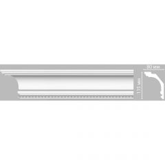 Плинтус потолочный с рисунком Decomaster (Декомастер) 115х80х2400 мм DT-9810
