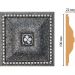 Вставка цветная Decomaster (Декомастер) 100х100х22 мм D209-44