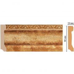 Плинтус напольный Decomaster (Декомастер) 90х19х2400 мм 166-126