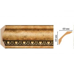 Плинтус потолочный Decomaster (Декомастер) 69х69х2400 мм 100D-57