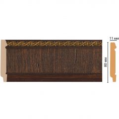 Плинтус напольный Decomaster (Декомастер) 80х11х2400 мм 144-1 ДМ