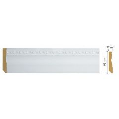 Плинтус напольный Decomaster (Декомастер) 95х12х2400 мм 153-115 ДМ