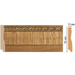 Плинтус напольный Decomaster (Декомастер) 95х12х2400 мм 153-4 ДМ