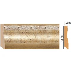 Плинтус напольный Decomaster (Декомастер) 95х12х2400 мм 153-553 ДМ