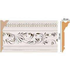 Плинтус потолочный Decomaster (Декомастер) 150х38х2400 мм D214-60ДМ