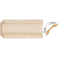 Плинтус потолочный Decomaster (Декомастер) 69х69х2400 мм 100D-18DДМ