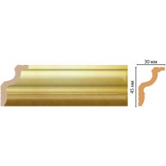 Плинтус потолочный Decomaster (Декомастер) 45х30х2400 мм D148-374ДМ