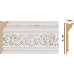 Плинтус потолочный Decomaster (Декомастер) 110х29х2400 мм D225-19DДМ