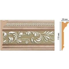 Плинтус потолочный Decomaster (Декомастер) 110х29х2400 мм D225-59ДМ