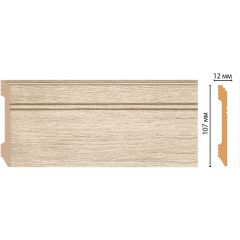Плинтус напольный Decomaster (Декомастер) 107х12х2400 мм D105-72ДМ