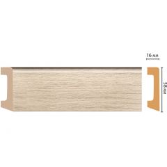 Плинтус напольный Decomaster (Декомастер) 58х16х2400 мм D234-72ДМ