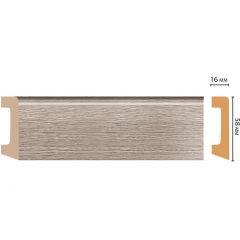 Плинтус напольный Decomaster (Декомастер) 58х16х2400 мм D234-77ДМ