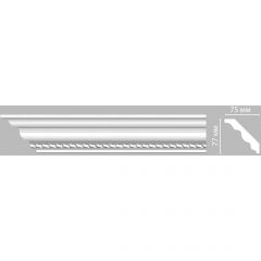 Плинтус потолочный с рисунком Decomaster (Декомастер) 77х75х2400 мм 95349