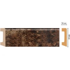 Плинтус напольный Decomaster (Декомастер) 58х16х2400 мм D234-713ДМ