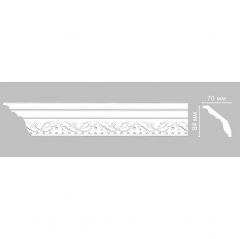 Плинтус потолочный с рисунком Decomaster (Декомастер) 70х84х2400 мм 95621