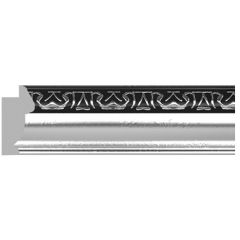 Багет Decomaster (Декомастер) Эрмитаж, Серебро, Полистирол ШК/48 2400х40х20 мм 807-63