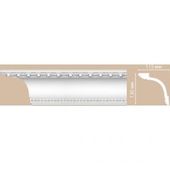 Плинтус потолочный с рисунком Decomaster (Декомастер) гибкий 130х115х2400 мм DT-88107F