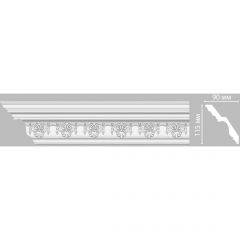 Плинтус потолочный с рисунком Decomaster (Декомастер) 115х90х2400 мм DT-9851