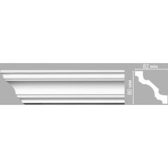 Плинтус потолочный гладкий Decomaster (Декомастер) 80x82x2400 мм 96261