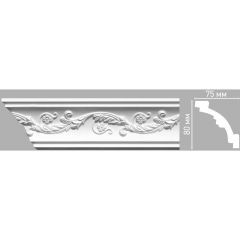 Плинтус потолочный с рисунком Decomaster (Декомастер) 80х75х2400 мм 95020