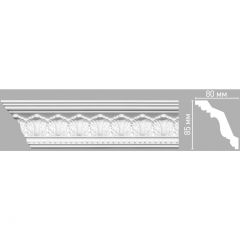 Плинтус потолочный с рисунком Decomaster (Декомастер) 85х80х2400 мм 95024