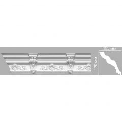 Плинтус потолочный с рисунком Decomaster (Декомастер) 170х155х2400 мм 95091