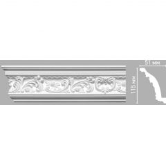 Плинтус потолочный с рисунком Decomaster (Декомастер) 115х51х2400 мм 95104