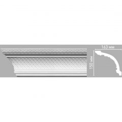 Плинтус потолочный с рисунком Decomaster (Декомастер) 150х163х2400 мм 95140