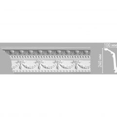 Плинтус потолочный с рисунком Decomaster (Декомастер) 240х100х2400 мм 95142