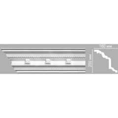 Плинтус потолочный с рисунком Decomaster (Декомастер) 200х180х2400 мм 95144