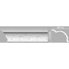 Плинтус потолочный с рисунком Decomaster (Декомастер) 315х385х2400 мм 95145