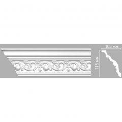 Плинтус потолочный с рисунком Decomaster (Декомастер) 105х115х2400 мм 95831