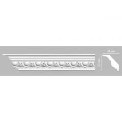 Плинтус потолочный с рисунком Decomaster (Декомастер) 55х58x2400 мм DT-13A