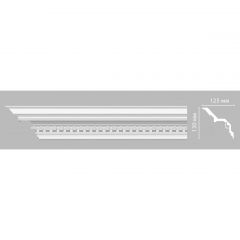 Плинтус потолочный с рисунком Decomaster (Декомастер) 130х125x2400 мм DT-5A