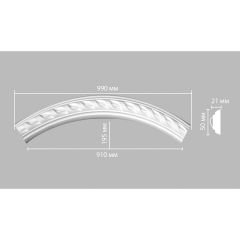 Радиус 1/4 круга Decomaster (Декомастер) r наружный 700 мм 898061-130
