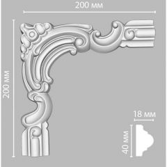 Угол Decomaster (Декомастер) 200х200х18 мм 97010-6