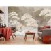 Обои виниловые на флизелине Design Studio 3D Picturesque Деревья в утреннем тумане в бежевых тонах Шелк (PRS-008)